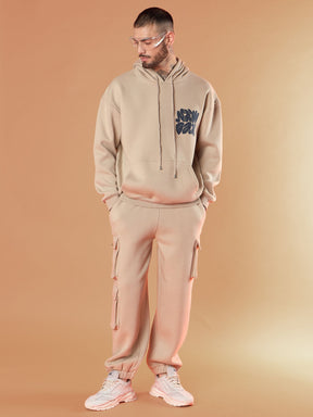 Taupe NEW DAY Oversized Hoodie with Joggers-MASCLN SASSAFRAS