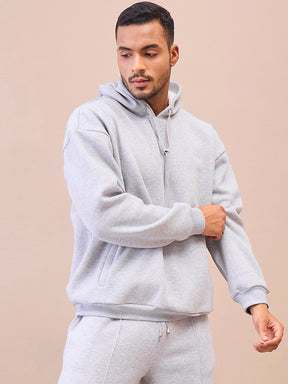 Grey Oversize Hoodie-MASCLN SASSAFRAS