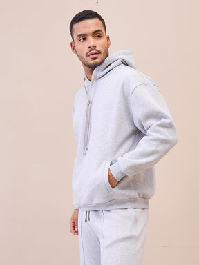 Grey Oversize Hoodie-MASCLN SASSAFRAS