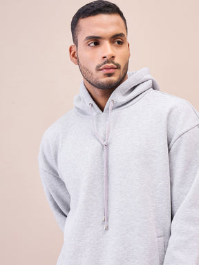 Grey Oversize Hoodie-MASCLN SASSAFRAS