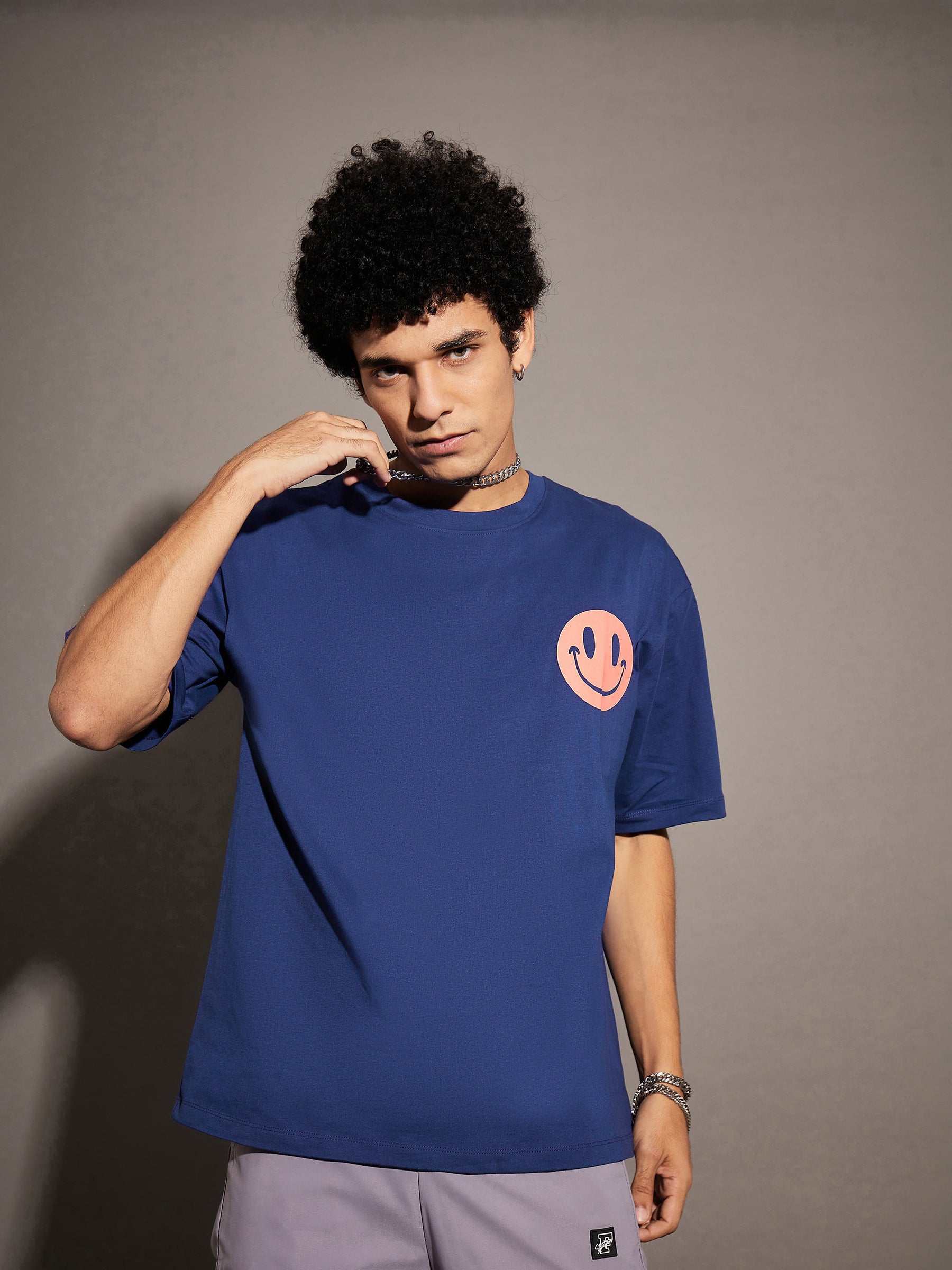 Unisex Blue WEIRD Oversized T-Shirt