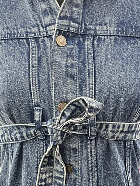 Blue Blast Denim Belted Shirt Dress-Noh.Voh 