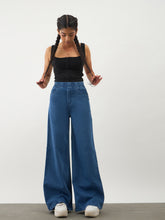 Navy Blue Denim Elasticated Waistband Jeans -Noh.Voh 