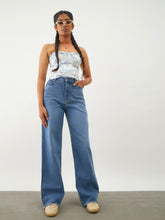 Blue Blast Denim Raw Hem Straight Fit Jeans-Noh.Voh 