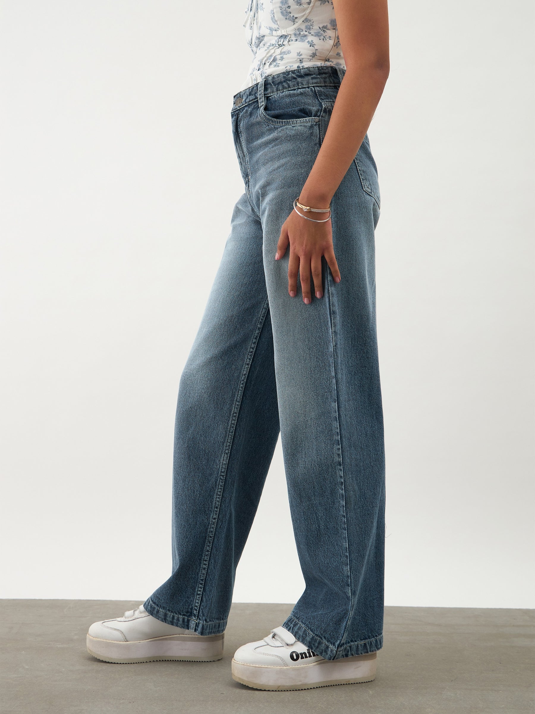 Navy Blast Denim Straight Fit Jeans -Noh.Voh 