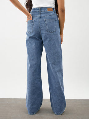 Girls Navy Blast Denim Thread Detail Ankle Length Jeans