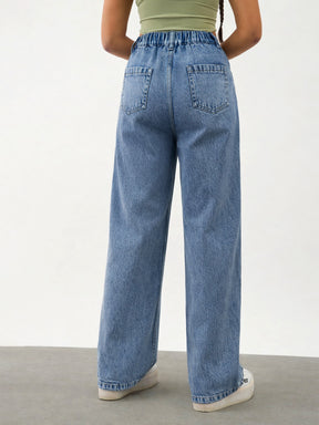 Girls Blue Blast Denim Ankle Length Jeans
