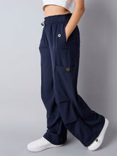 Navy Pull Hem Parachute Cargos-Noh.Voh