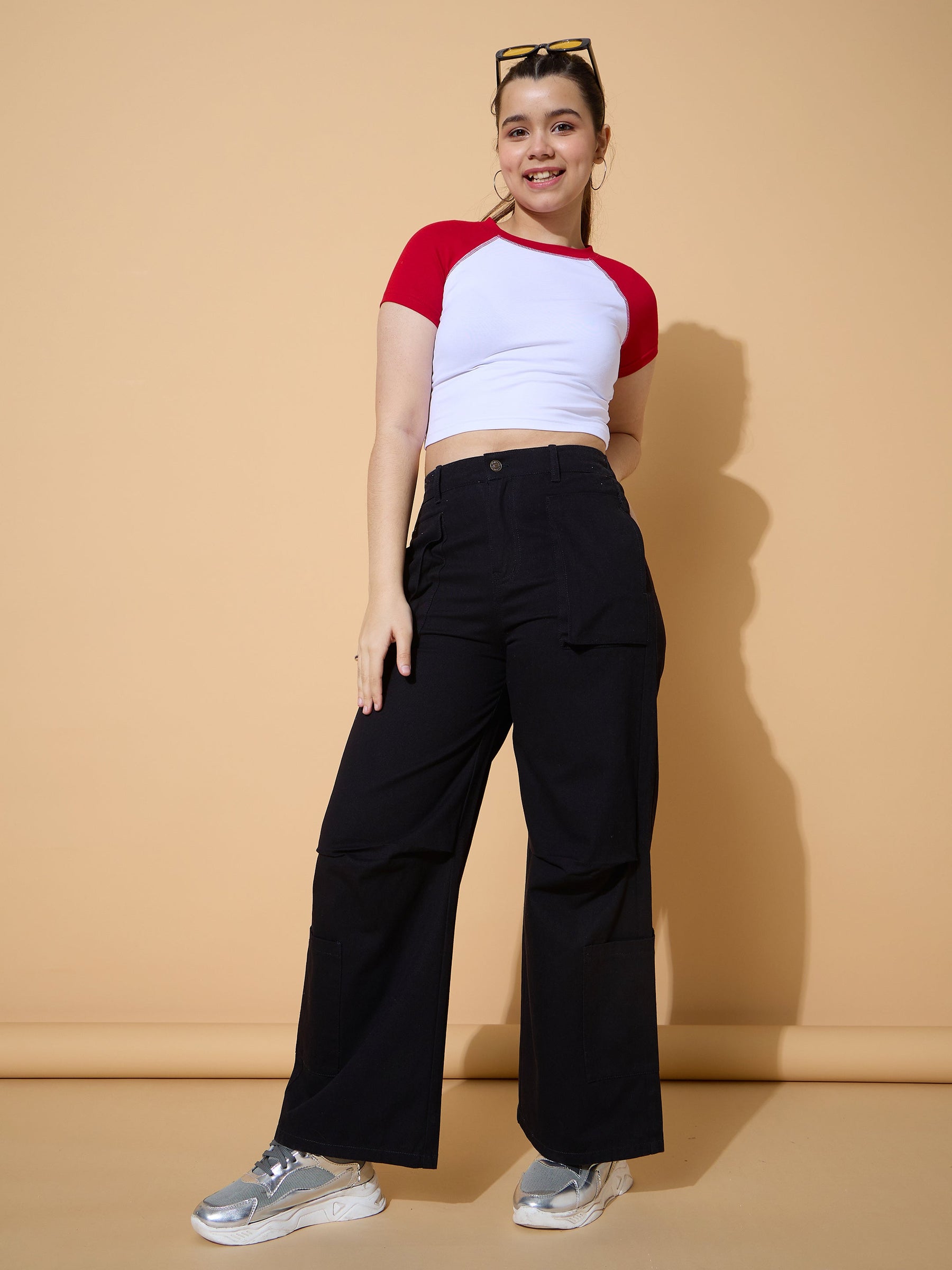 Black Twill Multi Pocket Straight Pants -Noh.Voh