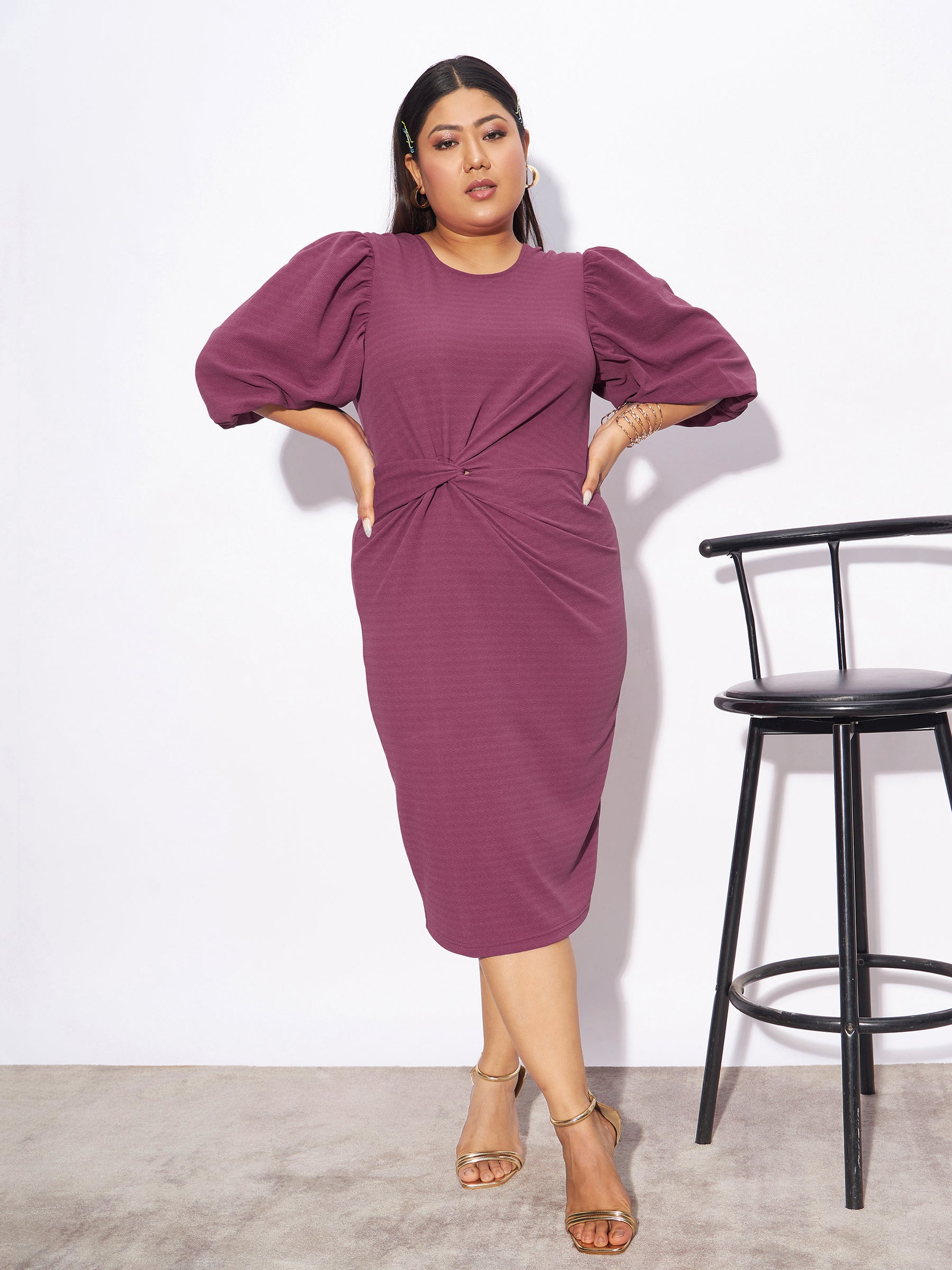Buy Women Pink Front Twisted Knot Bodycon Dress Online at Best Price - Sassafras Buy Women Pink Front Twisted Knot Bodycon Dress Online at Best Price - Sassafras