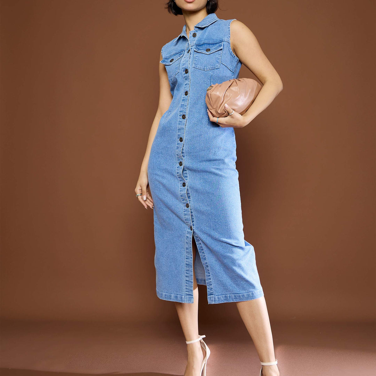 denim one piece dress knee length Sleeveless Denim Denim One Piece Knee Length Sleeveless Denim Denim custom jersey dress
