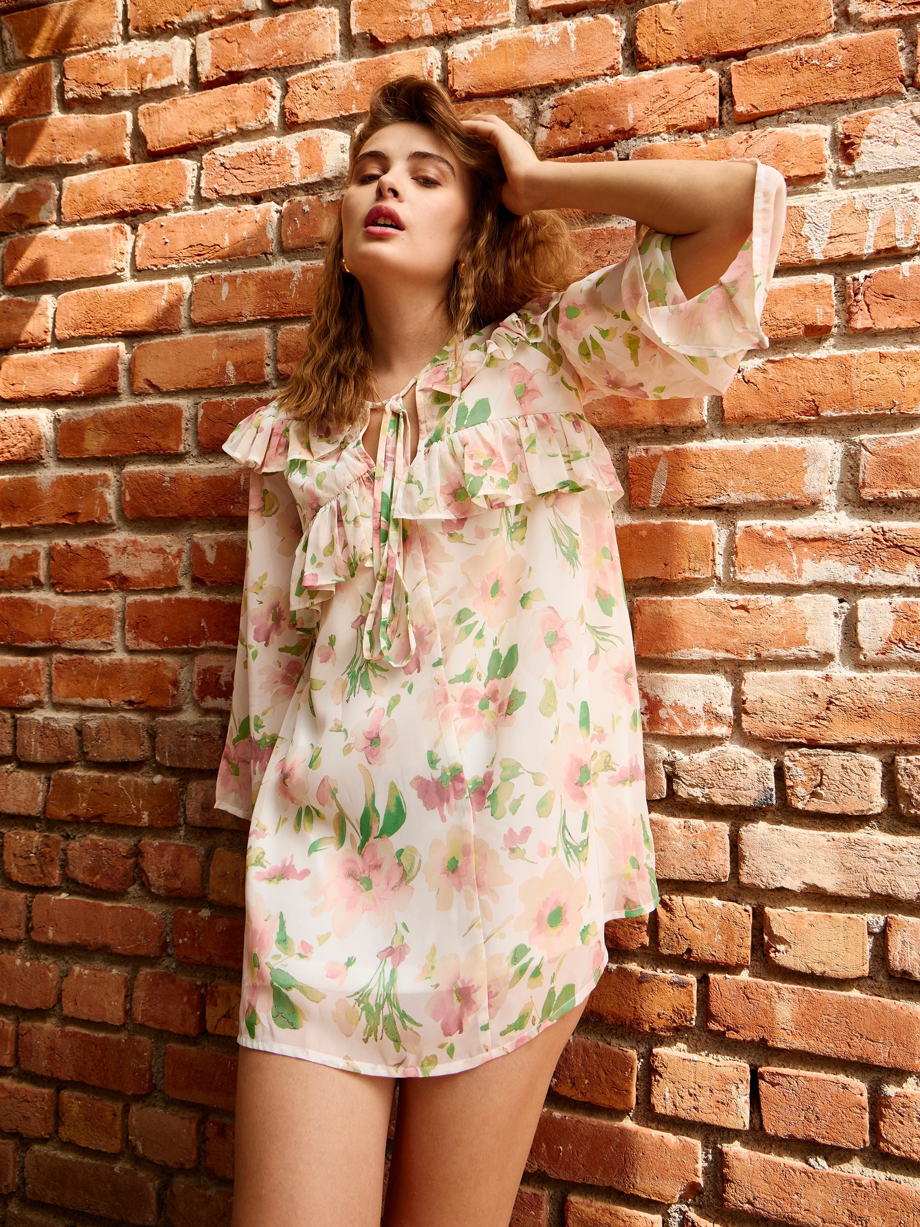 Buy White Floral A-Line Short Dress Online At Best Price