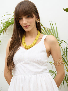 White Sweatheart Neck Strappy Maxi Dress-SASSAFRAS