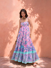 Pink Floral Strappy Tie-up Maxi Dress-Pink Paprika by SASSAFRAS