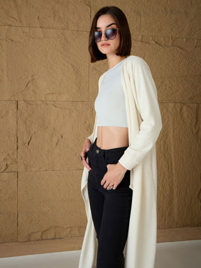 Off-White Front Open Long Shrug-SASSAFRAS