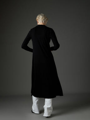 Black Ribed Front Open Shrug-SASSAFRAS