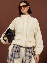 Off-White Polar Fleece Flap Pocket Jacket -SASSAFRAS