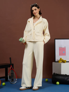Off-White Polar Fleece Flap Pocket Jacket -SASSAFRAS