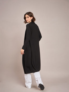 Black Rib Longline Shrug-SASSAFRAS