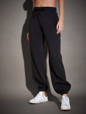 Black Fleece Zipper Jacket With Joggers-SASSAFRAS