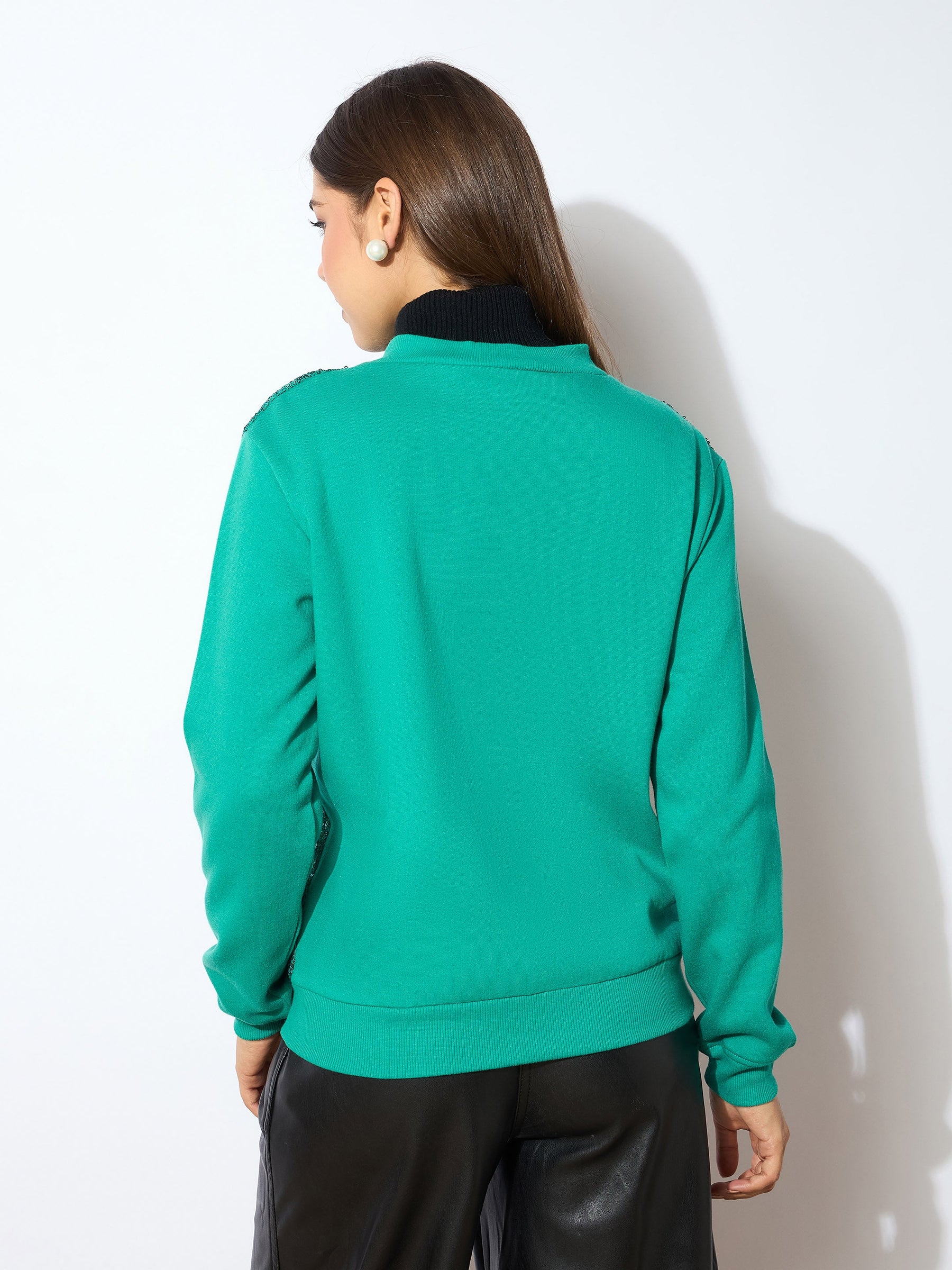 Green Sequin Jacket-SASSAFRAS