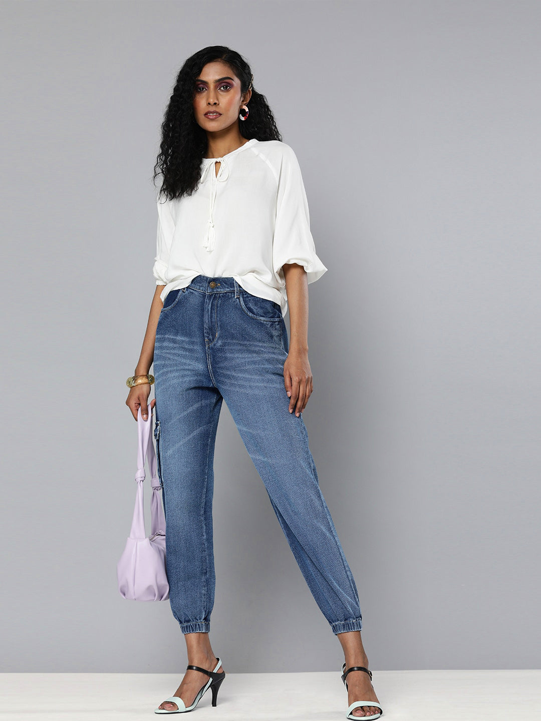 Trendy Female Jean Joggers Women Denim Jogger, Jeans (blue Denim