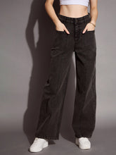 Black Wash Front Pocket Straight Fit Jeans -SASSAFRAS BASICS