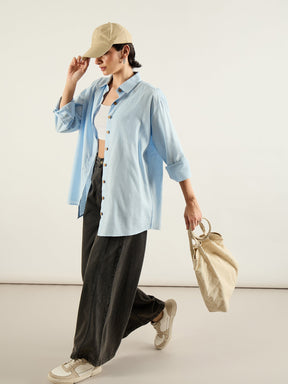 Black Washed High Waist Wide Leg Jeans-SASSAFRAS