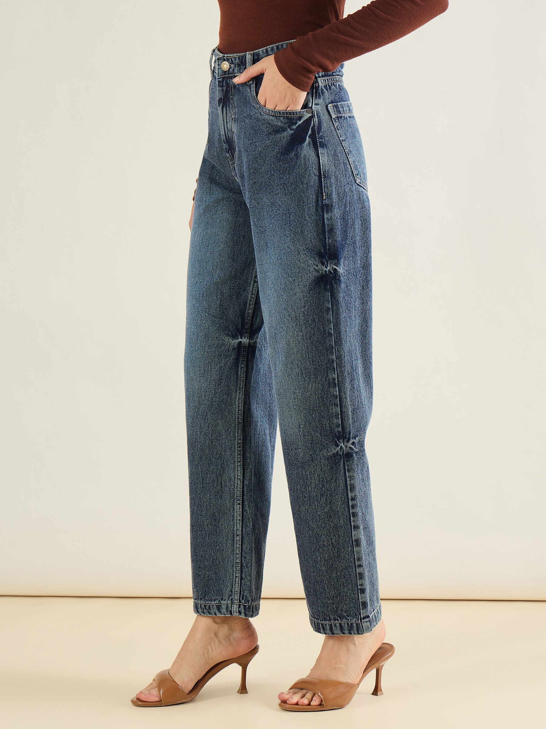 Blue Blast Straight Fit Jeans-SASSAFRAS BASICS