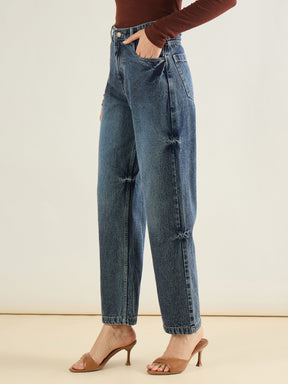 Blue Blast Straight Fit Jeans-SASSAFRAS BASICS