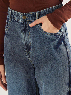 Blue Blast Straight Fit Jeans-SASSAFRAS BASICS