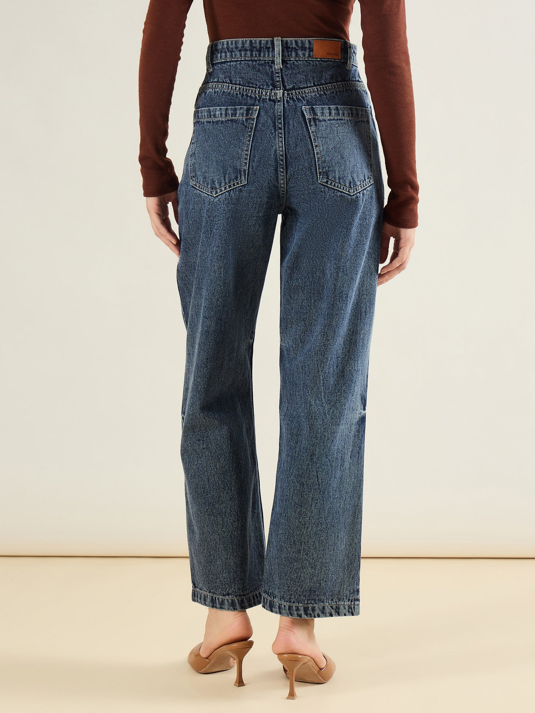 Blue Blast Straight Fit Jeans-SASSAFRAS BASICS
