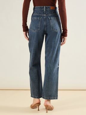 Blue Blast Straight Fit Jeans-SASSAFRAS BASICS