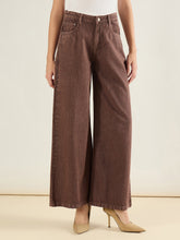 Brown Low Waist Wide Leg Baggy Jeans-SASSAFRAS BASICS