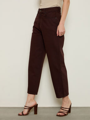 Brown Balloon Fit Jeans-SASSAFRAS BASICS