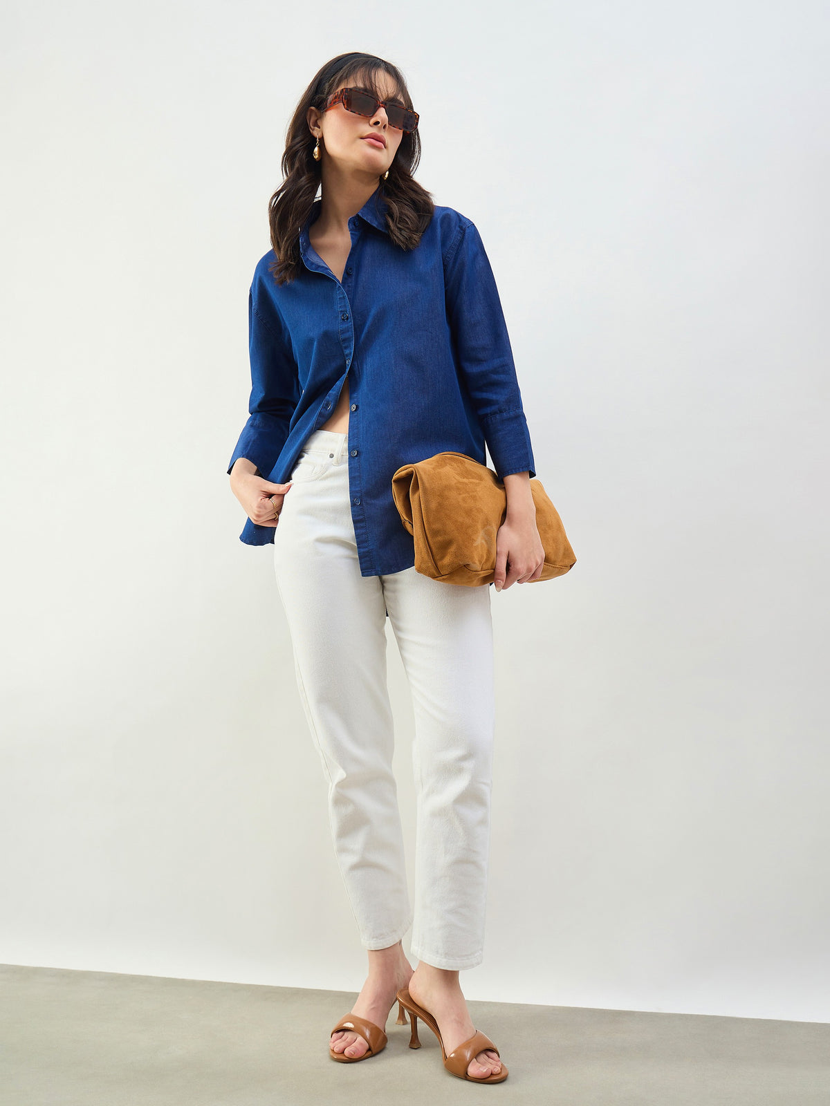 White Barrel Fit High Rise Jeans-SASSAFRAS BASICS