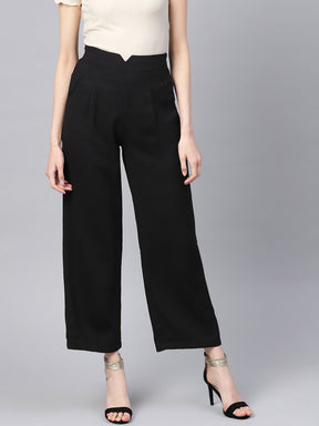 Black Wide Leg Trousers