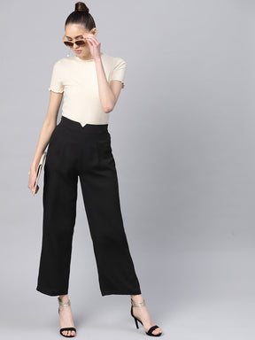 Black Wide Leg Trousers