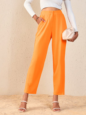 Orange Tapered Pants-SASSAFRAS