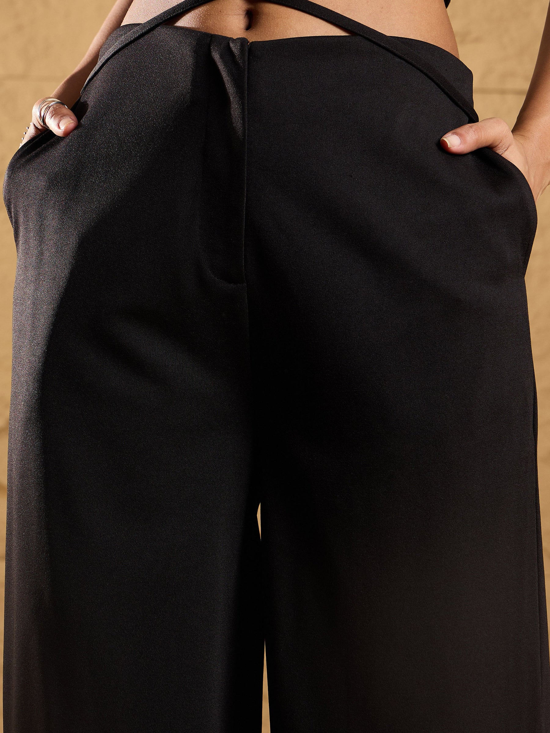 Black Side Dori Comfort Fit Korean Pants-SASSAFRAS