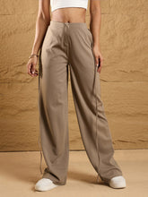 Beige Side Dori Comfort Fit Korean Pants-SASSAFRAS