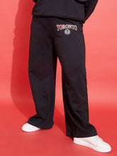 Black TORONTO Fleece Track Pants-SASSAFRAS Curve