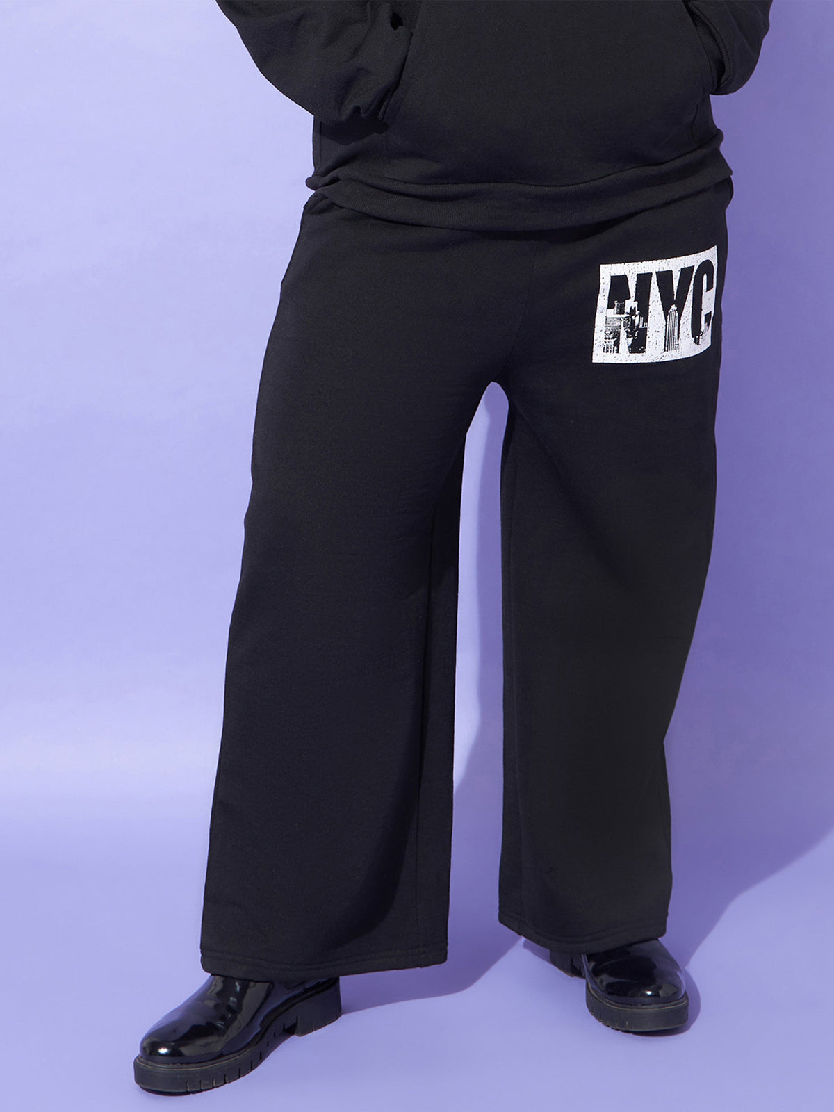 Black Fleece NYC Track Pants-SASSAFRAS Curve