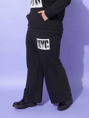 Black Fleece NYC Track Pants-SASSAFRAS Curve