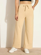 Beige Terry Track Pants-SASSAFRAS