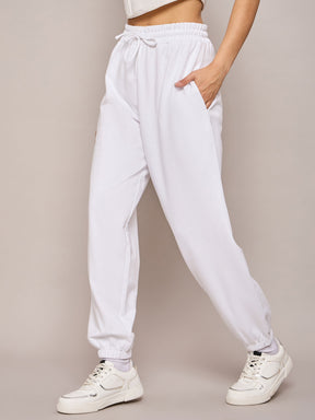 White Terry Baggy Joggers-SASSAFRAS BASICS