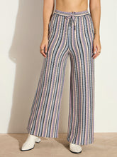 White Chevron Stripe Track Pants-SASSAFRAS