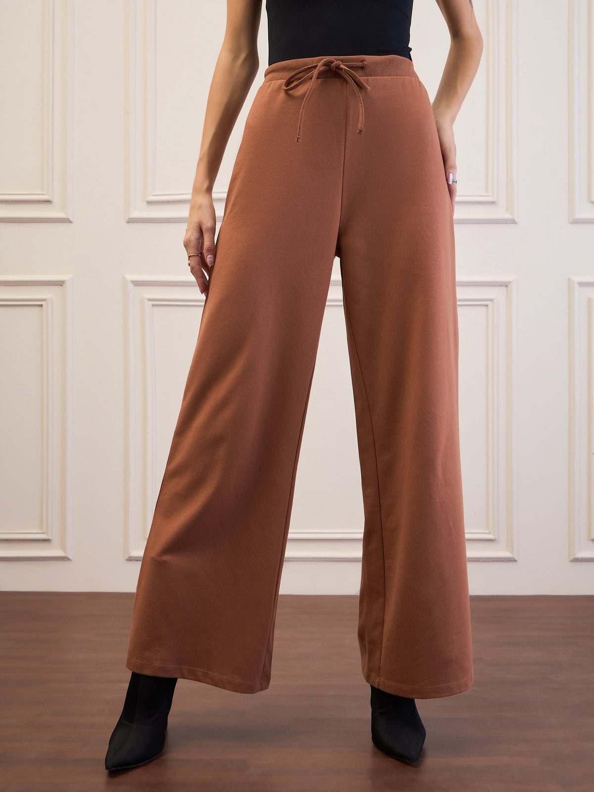 Bown Terry Wide Leg Track Pants-SASSAFRAS