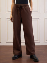 Dark Brown Fleece Sweatpants-SASSAFRAS