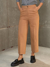 Beige Twill Wide Leg Pants -SASSAFRAS